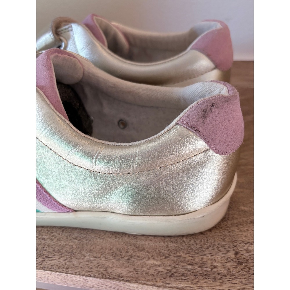 Boden Metallic Sneakers Rainbow Stripe Velcro Casual Shoes EU 39 US 8 - Picture 4 of 16